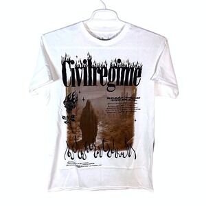 Civil Regime Men's Walk The Lost Road Tee - White Size Medium SOLD OUT DESIGN